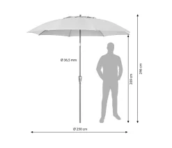 Dehner Sonnenschirm Paros, rund, ca. Ø250 cm Dunkelrot Outlet