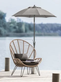Dehner Balkonmöbel Aluminium|Sonnenschirme > Sonnenschirm Vido, rund, ca. Ø150 cm