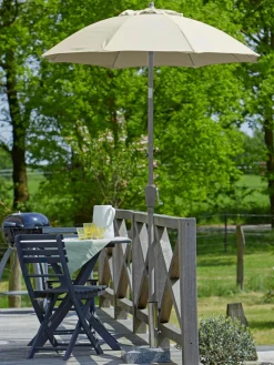 Dehner Balkonmöbel Aluminium|Sonnenschirme - Sonnenschirm Vido, rund, ca. Ø150 cm Creme
