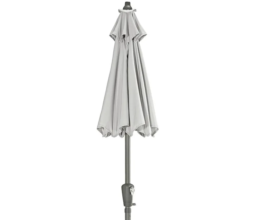 Dehner Balkonmöbel Aluminium|Sonnenschirme - Sonnenschirm Vido, rund, ca. Ø150 cm Hellgrau