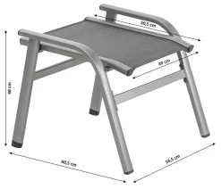 Dehner Gartenhocker|Gartenstühle Aluminium - Stapelhocker Chicago Grau