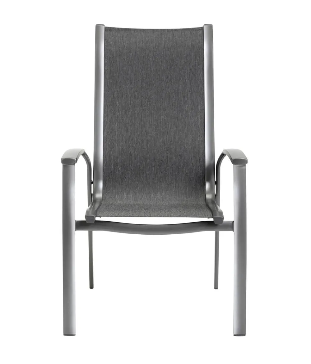 Dehner Stapelstühle|Garten- & Loungesessel - Stapelstuhl Chicago Dark Dunkelgrau