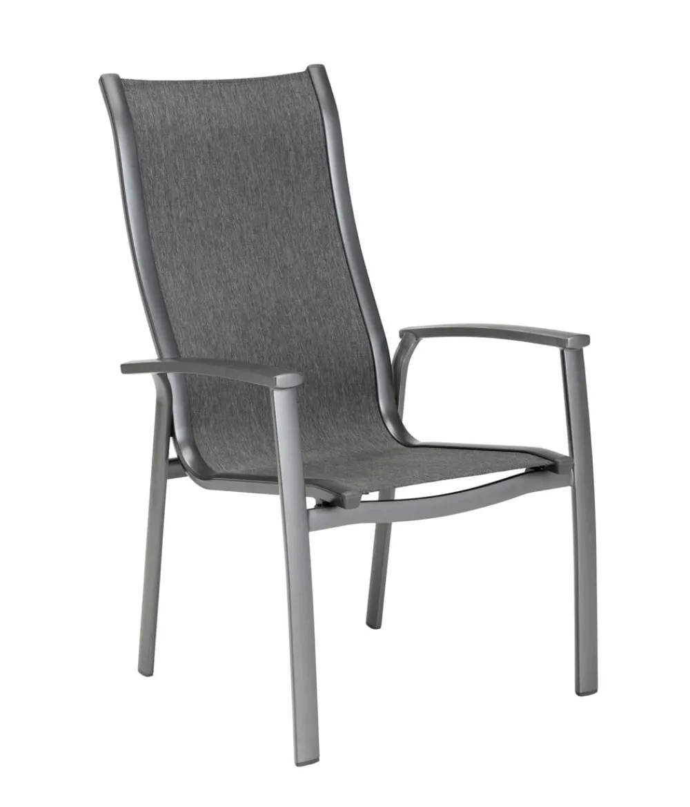 Dehner Stapelstühle|Garten- & Loungesessel - Stapelstuhl Chicago Dark Dunkelgrau