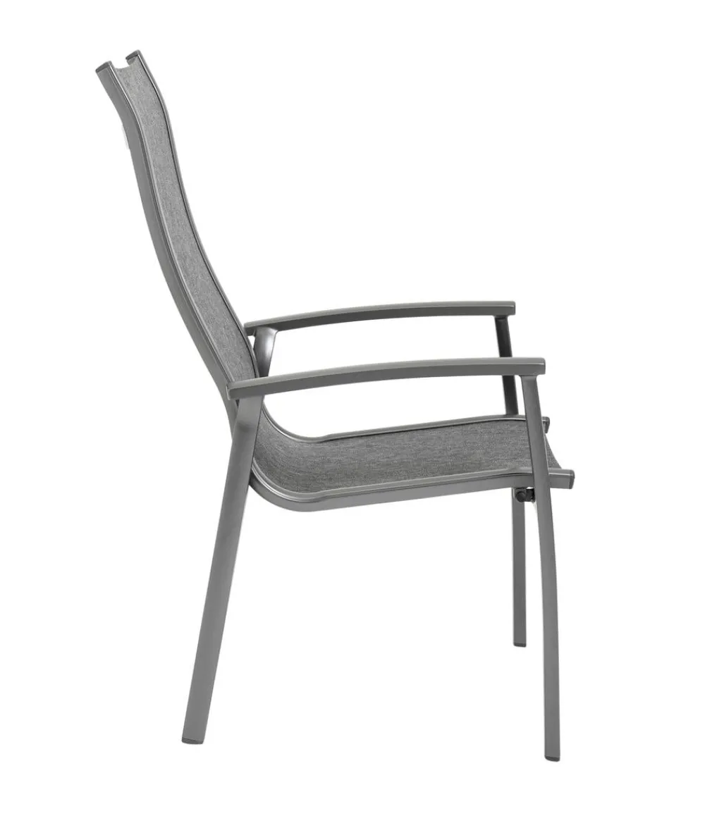 Dehner Stapelstühle|Garten- & Loungesessel - Stapelstuhl Chicago Dark Dunkelgrau