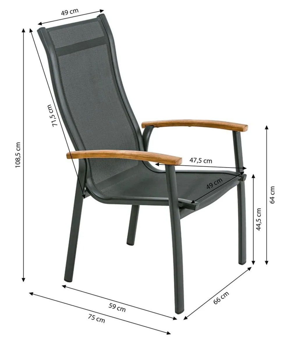 Dehner Balkonmöbel Aluminium|Stapelstühle > Stapelstuhl Chicago Wood