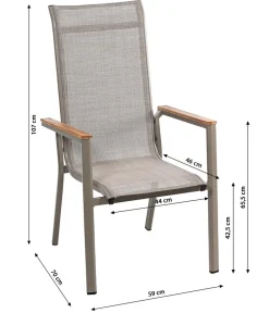 Dehner Stapelstühle|Gartenstühle Aluminium > Stapelstuhl Cleveland,