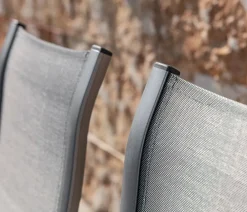 Dehner Stapelstühle|Gartenstühle Aluminium - Stapelstuhl Hochlehner Chicago Grau