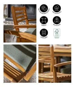 Dehner Stapelstühle|Gartenstühle Holz - Stapelstuhl Macao Hellbraun
