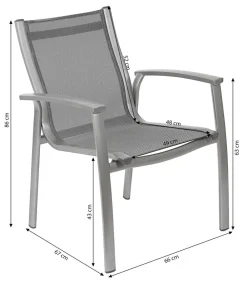 Dehner Stapelstühle|Gartenstühle Aluminium > Stapelstuhl Niederlehner Chicago