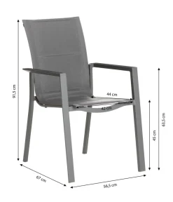 Dehner Stapelstühle|Gartenstühle Aluminium > Stapelstuhl Palermo