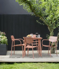Dehner Stapelstühle|Gartenstühle Aluminium - Stapelstuhl Paris Terrakotta