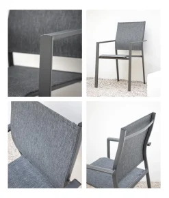 Dehner Stapelstuhl Pesaro Anthrazit New