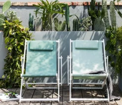 Dehner Balkonmöbel Aluminium|Gartenstühle Aluminium - Strandstuhl Aruba Grün