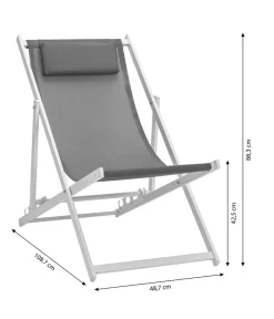 Dehner Balkonmöbel Aluminium|Gartenstühle Aluminium - Strandstuhl Aruba Grün