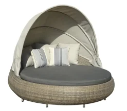 Dehner Sunlounger Florida, ca. B160/H160/T220 cm Braun Outlet