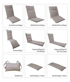 Dehner Susakissen Veneto, ca. B38/H8/T38 cm Taupe Clearance