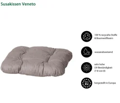 Dehner Susakissen Veneto, ca. B38/H8/T38 cm Taupe Clearance