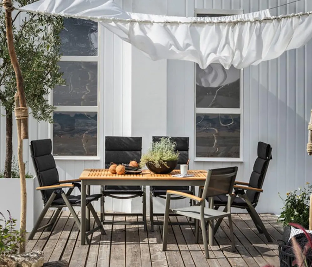 Dehner Garten-Esstische|Gartentische Holz > Teak-Ausziehtisch Colmar, ca. B152-210/H76/T89 cm