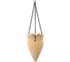 Dehner Blumenampeln & -Schalen - Terrakotta-Ampel Tivoli, konisch, beige, ca. Ø18/H28 cm Orange