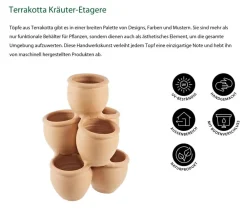 Dehner Kräuter-Etagere, ca. Ø35/H47 cm Terrakotta Online