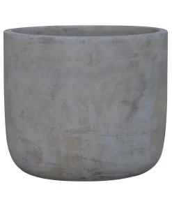 Dehner Terrakotta-Pflanztopf Trani, rund, glatt Grau Outlet