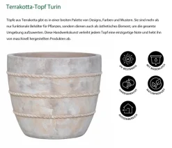 Dehner Blumentöpfe & Übertöpfe - -Topf Turin, rund, antique-terra