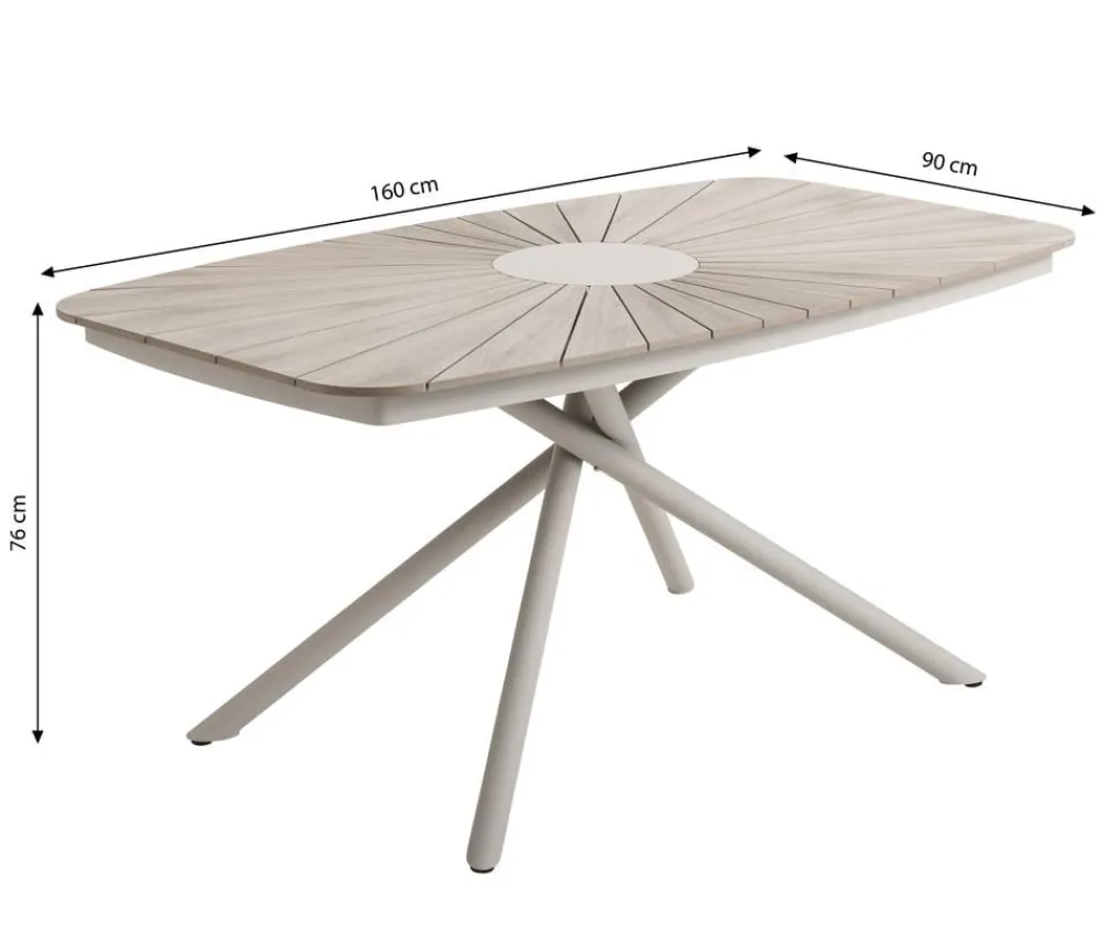 Dehner Garten-Esstische > Tisch Barcelona, ca. B160/H76/T90 cm