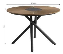 Dehner Garten-Esstische|Gartentische Kunststoff > Tisch Barcelona, ca. Ø110/H76 cm