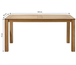 Dehner Tisch Macao, ca. B160/H75/T90 cm Natur