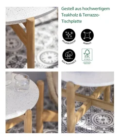 Dehner Loungemöbel|Loungetische - Tisch Portofino, ca. Ø45,5/H47,8 cm