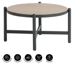 Dehner Loungetische - Tisch St-Etienne, ca. Ø78/H46 cm