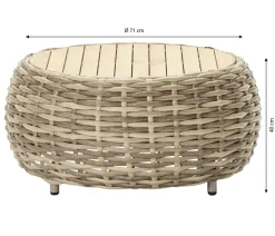 Dehner Tisch Tulum, ca. Ø71/H40 cm Clearance
