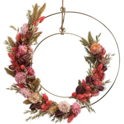 Dehner Kränze & Pflanzendeko > Trockenblumenkranz DIY-Set Herbstfeuer, 8-teilig