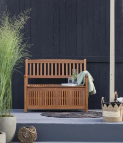 Dehner Aufbewahrungsboxen|2-Sitzer Gartenbänke > Truhenbank Westminster, ca. B107/H91/T57 cm
