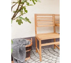 Dehner Mehr Haushaltshelfer|Mehr Gartendekoration - Weiden-Kaminkorb mit Jute Dunkelbraun