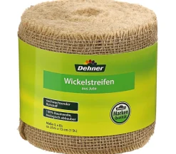 Dehner Pflanzenfolien & Ernteschutz|Rankhilfen Bindematerial - Wickelstreifen aus Jute, ca. B15 cm/L25 m Beige