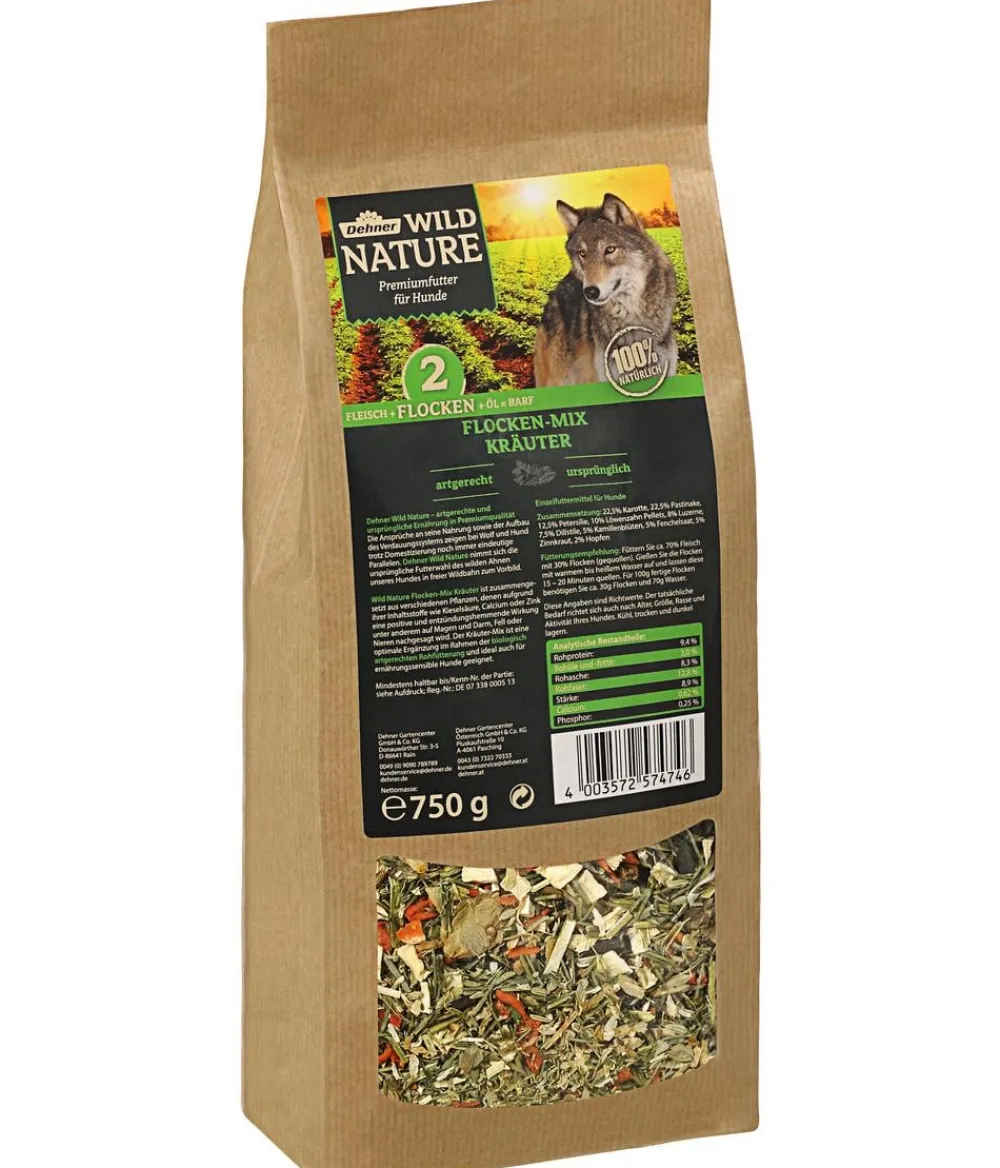 Dehner Wild Nature Nahrungsergänzung Hund > BARF-Ergänzungsfutter für Hunde Flocken-Mix Kräuter