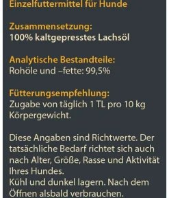 Dehner Wild Nature BARF-Ergänzungsfutter für Hunde Lachsöl Outlet