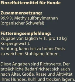 Dehner Wild Nature BARF-Ergänzungsfutter für Hunde MSM Best