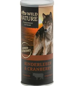 Dehner Wild Nature Hundeleckerlies - Hundesnack Rinderleber & Cranberry, gefriergetrocknet, 60 g