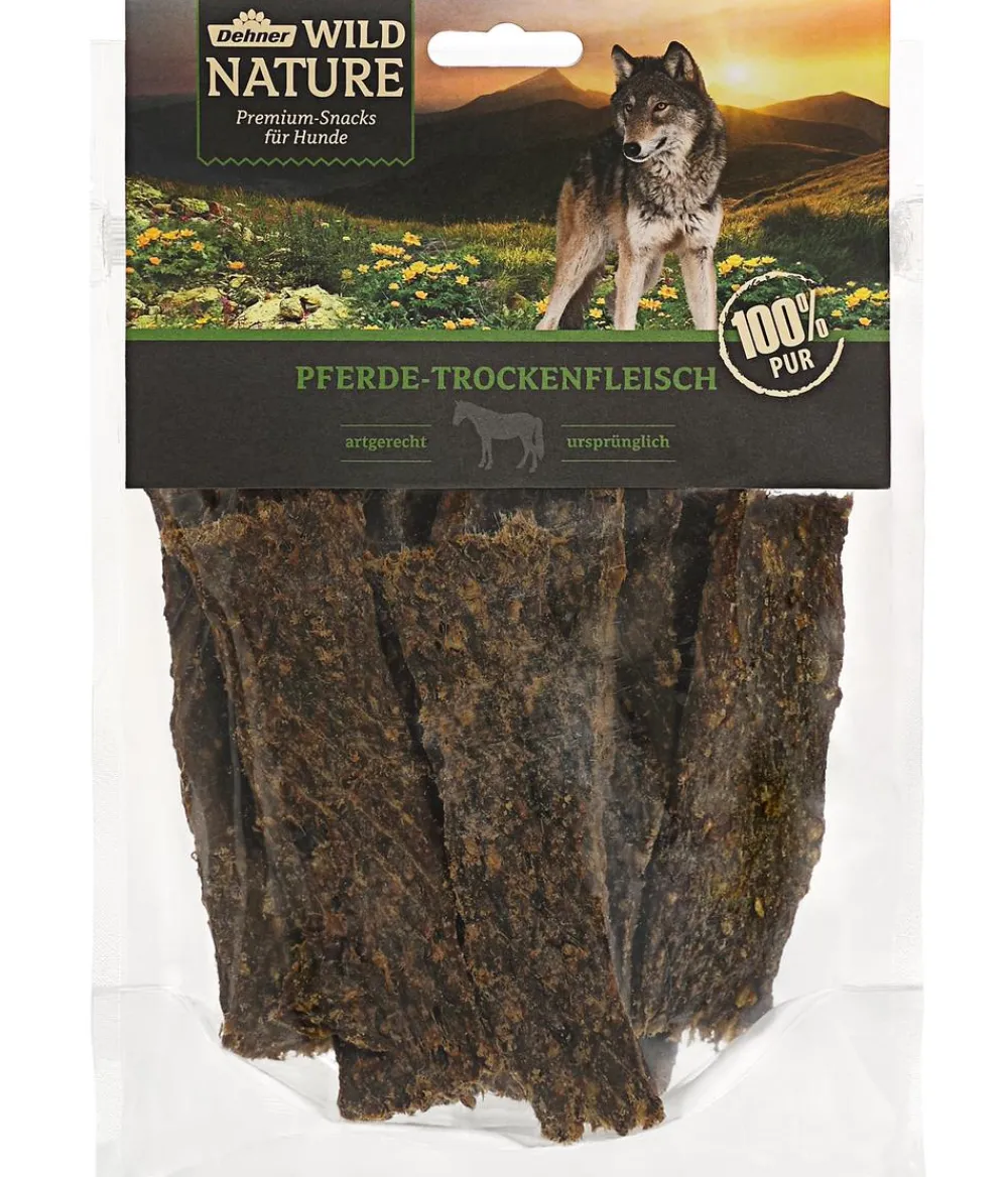 Dehner Wild Nature Hundeleckerlies - Hundesnack Pferde-Trockenfleisch