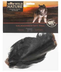 Dehner Wild Nature Hundeleckerlies > Hundesnack Kalbsohren mit Fell