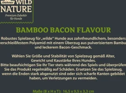 Dehner Wild Nature Hundespielzeug - Hundespielzeug Bamboo Bacon Flavour, ca. B16,5/H9,5/T3,3 cm Braun