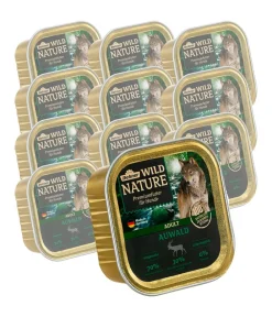 Dehner Wild Nature Nassfutter Hund - Nassfutter für Hunde Auwald Adult, 11 x 150 g