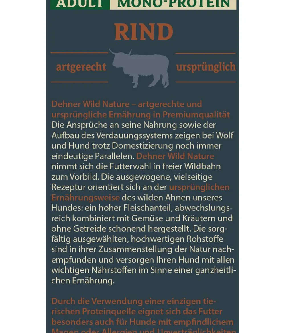 Dehner Wild Nature Nassfutter Hund > Nassfutter für Hunde Mono-Protein Adult, Rind