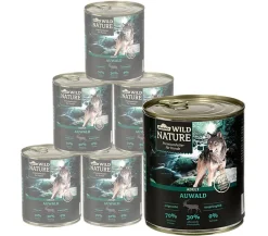 Dehner Wild Nature Nassfutter für Hunde Auwald Adult, 400 g/800 g Discount