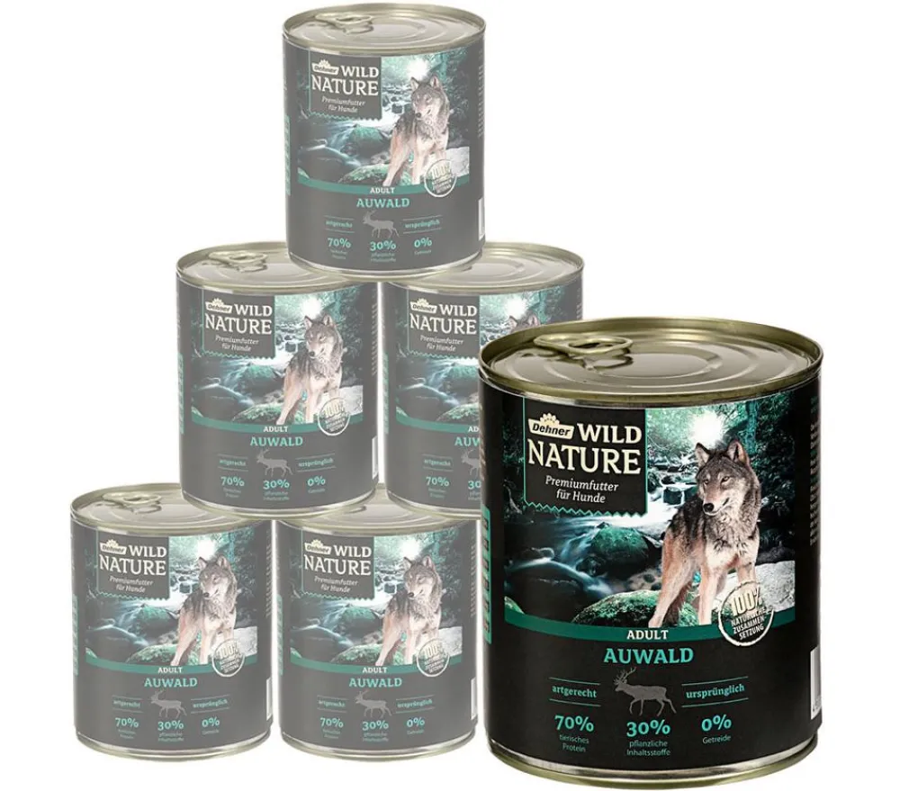Dehner Wild Nature Nassfutter für Hunde Auwald Adult, 400 g/800 g Discount