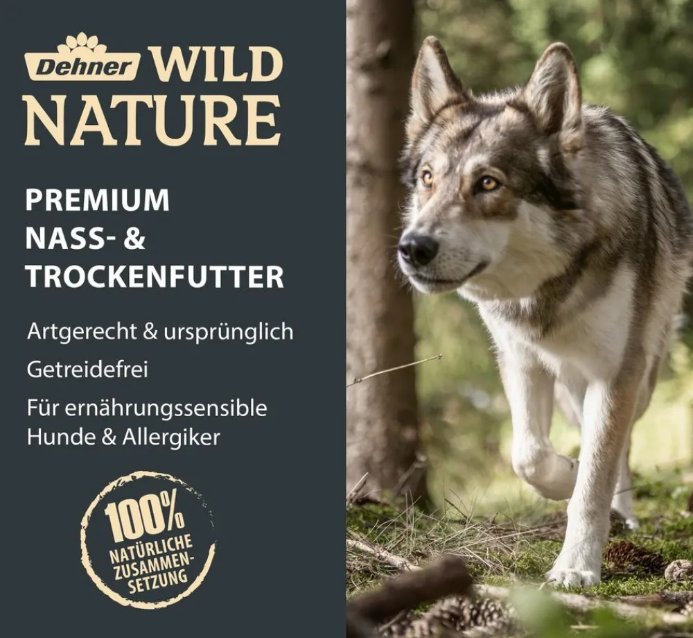 Dehner Wild Nature Nassfutter Hund > Nassfutter für Hunde Unterholz Adult, Wildschwein