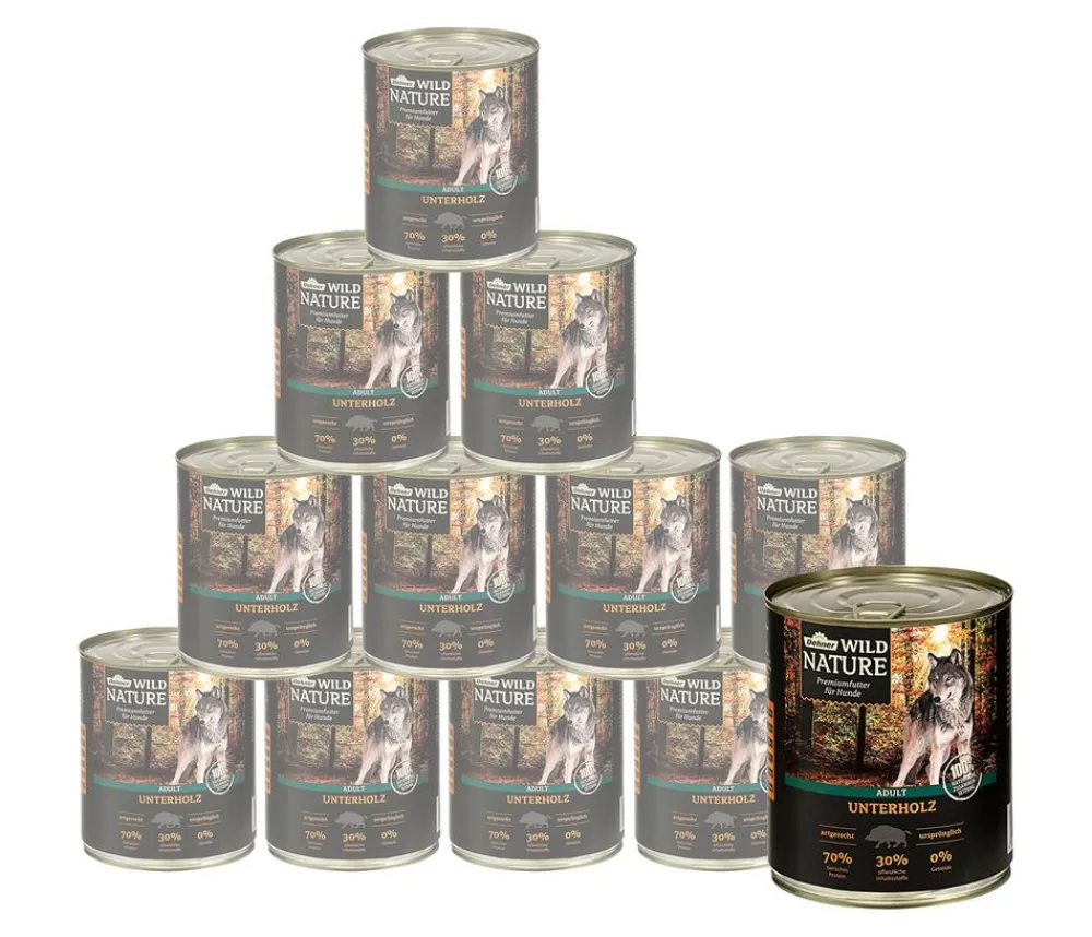 Dehner Wild Nature Nassfutter Hund > Nassfutter für Hunde Unterholz Adult, Wildschwein