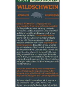 Dehner Wild Nature Nassfutter für Hunde Mono-Protein Adult, Wildschwein Clearance